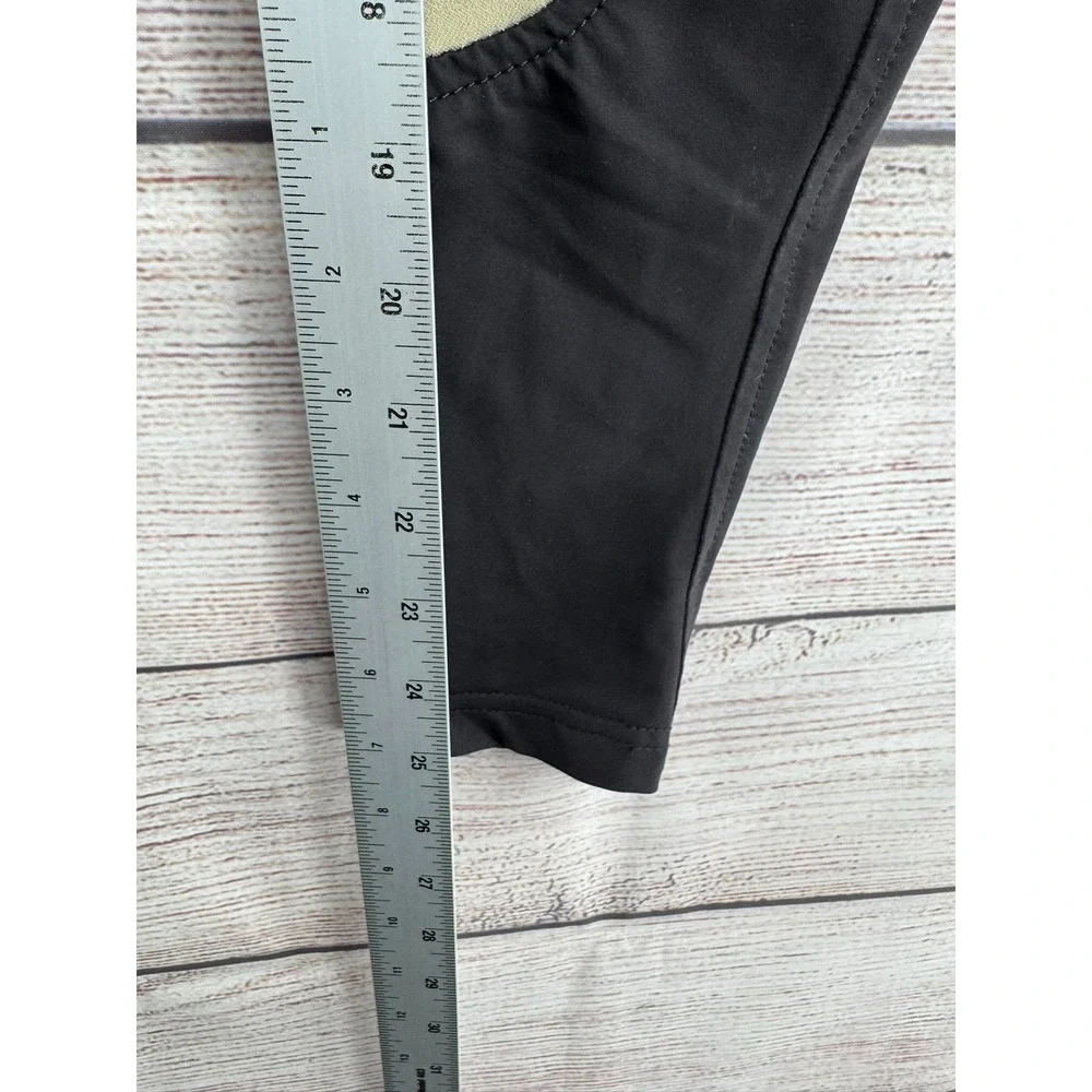 Kerrits Equestrian Breeches Women XS Tan Black Silicone Grip Knee Patch Pants